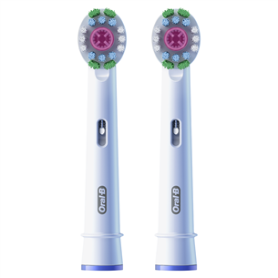Braun Oral-B Pro 3D White, 2 vnt., balti - Dantų šepetėlių antgaliai Prekė - EB18-2/WHITE