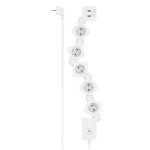 Hama Power Strip, 5-Ways, USB, 12 W, flexible, 1.4 m - Power Strip Item - 00223190 00223190