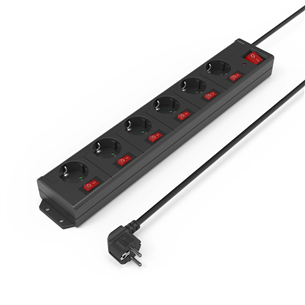 Hama Power Strip, 6-way, 1.4 m, black - Power Strip Item - 00137259