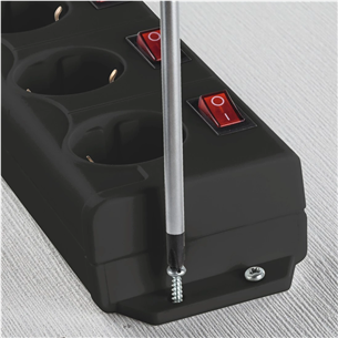 Hama Power Strip, 6-way, 1.4 m, black - Power Strip Item - 00137259