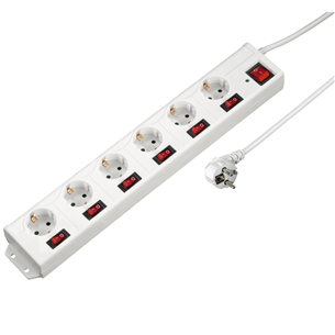 Hama Power Strip, 6-way, 1.4 m, white - Power Strip Item - 00137239