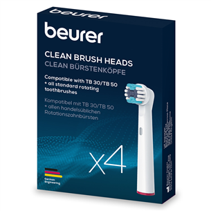 Beurer Clean, 4 vnt., balti - Dantų šepetėlių antgaliai Prekė - 10156 10156