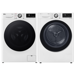 LG, 10 kg + 9 kg - Skalbimo mašina + džiovyklė Prekė-F4WR710S2W+RH90V9AV2 F4WR710S2W+RH90V9AV2