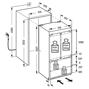 Liebherr, BioFresh NoFrost, 523 L, 203 cm, stainless steel - SBS-Refrigerator Item - ECBNE8872