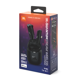 JBL Quantum Stream Wireless Lightning, juodas - Belaidis mikrofonas Prekė - JBLSTRMWLLGHTBLK
