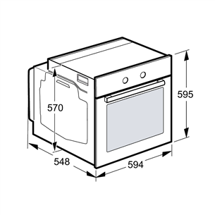 Bosch, Series 6, pirolizė, garų funkcija, 71 L, juoda - Orkaitė Prekė - HRA578BB0S