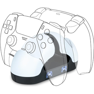 BigBen Nacon Dual Charging Station, PlayStation 5, balta - Pultelių įkrovimo stotelė Prekė - 3665962021141 3665962021141