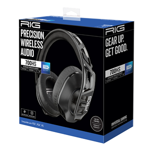 Nacon RIG 700HS, PlayStation, juodos - Belaidės ausinės Prekė - 3665962005127