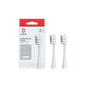 Oclean Professional Clean, sidabriniai - Dantų šepetėlių antgaliai 2PACK.SILVER