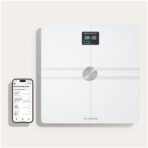 Withings Body Comp, baltos - Diagnostinės svarstyklės Prekė - BODYCOMP.WHITE