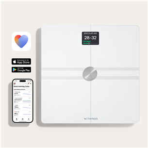 Withings Body Comp, baltos - Diagnostinės svarstyklės Prekė - BODYCOMP.WHITE