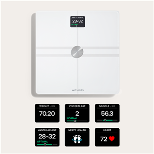 Withings Body Comp, baltos - Diagnostinės svarstyklės Prekė - BODYCOMP.WHITE