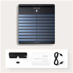 Withings Body Scan, juodos - Diagnostinės svarstyklės Prekė - BODYSCAN.BLACK