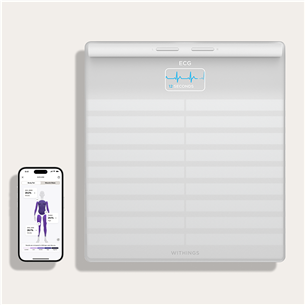 Withings Body Scan, baltos - Diagnostinės svarstyklės Prekė - BODYSCAN.WHITE