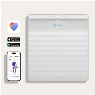 Withings Body Scan, baltos - Diagnostinės svarstyklės Prekė - BODYSCAN.WHITE