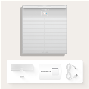 Withings Body Scan, baltos - Diagnostinės svarstyklės Prekė - BODYSCAN.WHITE