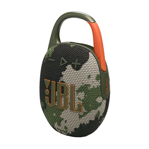Belaidė kolonėlė JBL Clip 5, kamufliažinė  Prekė-JBLCLIP5SQUAD JBLCLIP5SQUAD