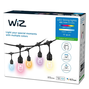Philips WiZ String Lights Outdoor RGB, WiFi, 14.8 m - Smart Lights Item - 929003213201