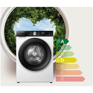 Hisense, 8 kg, depth 48 cm, 1400 rpm - Front load washing machine Item - WF3S8043BW