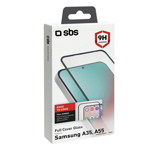 SBS Full Cover Glass Screen Protector, Samsung Galaxy A35/A55 - Защита для экрана Товар - TESCRFCSAA35