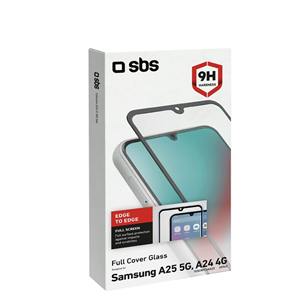 SBS Full Cover Glass Screen Protector, Samsung Galaxy A25/A24 - Защита для экрана Товар - TESCRFCSAA25