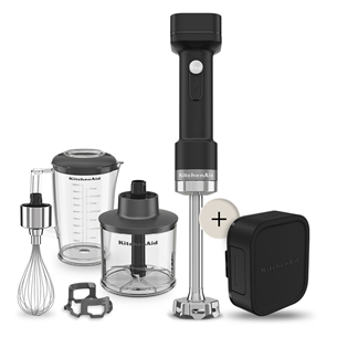 KitchenAid Go, with battery, matte black - Cordless hand blender set Item - 5KHBRV75BM 5KHBRV75BM