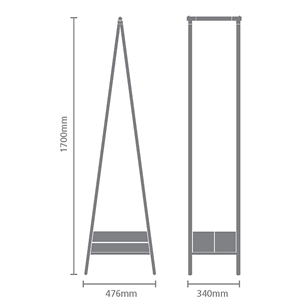 Brabantia Linn, Compact, juoda - Drabužių pakaba Prekė - 229848