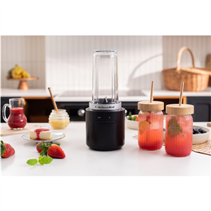 KitchenAid Go, with battery, matte black - Cordless mini blender Item - 5KSBR256BM