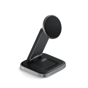 Satechi 3-in-1 Foldable Qi2 Wireless Charging Stand, серый - Беспроводная зарядная док-станция Товар - ST-Q31FM-EA ST-Q31FM-EA