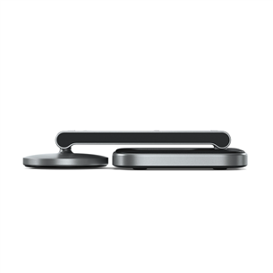 Satechi 3-in-1 Foldable Qi2 Wireless Charging Stand, gray - Wireless charging dock Item - ST-Q31FM-EA