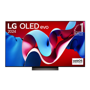 Televizorius LG evo C4, 77'', 4K UHD, OLED, pilkas Prekė - OLED77C42LA.AEU OLED77C42LA.AEU