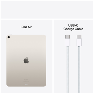 Apple iPad Air 13'' (2024), M2, 512 ГБ, WiFi, бежевый - Планшет Товар - MV2L3HC/A