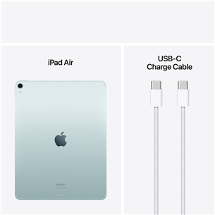 Apple iPad Air 13'' (2024), M2, 128 ГБ, WiFi + 5G, синий - Планшет Товар - MV6R3HC/A