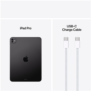 Apple iPad Pro 11”, M4 (2024), 256 GB, glossy, WiFi, space black - Tablet Item - MVV83HC/A