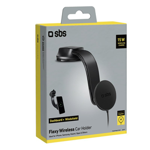 SBS 15W Car Holder, Magsafe, black - Wireless car charger Item - TESUPPMAG15W21