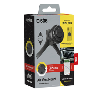 SBS LockPro Car Holder, черный - Автомобильный держатель для телефона Товар - TEURTRIAIRCLIP