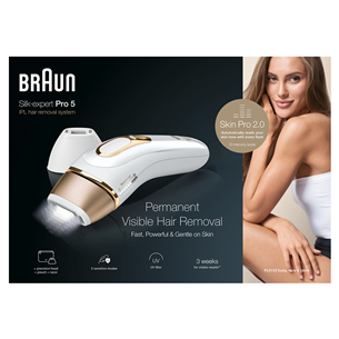 Braun Silk-expert Pro 5, белый/золотистый - Фотоэпилятор IPL Товар - PL5152