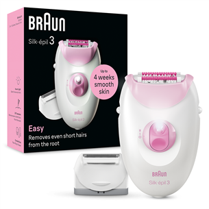 Braun Silk epil 3, белый/розовый - Эпилятор Товар - SE3031