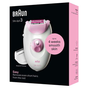 Braun Silk epil 3, белый/розовый - Эпилятор Товар - SE3031