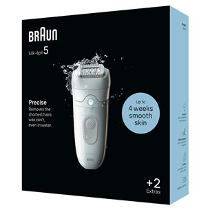 Braun Silk epil 5, сухое и влажное использование, белый - Эпилятор Товар - SE5011