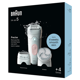 Braun Silk epil 5, сухое и влажное использование, белый - Эпилятор Товар - SE5060