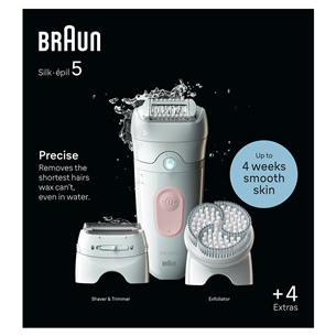 Braun Silk epil 5, сухое и влажное использование, белый - Эпилятор Товар - SE5060