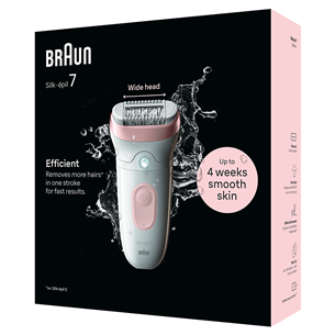 Braun Silk epil 7, сухое и влажное использование, белый/розовый - Эпилятор Товар - SE7000