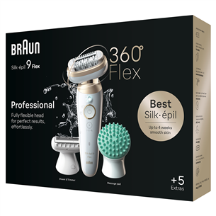 Braun Silk epil 9 Flex, белый - Эпилятор Товар - SES9071