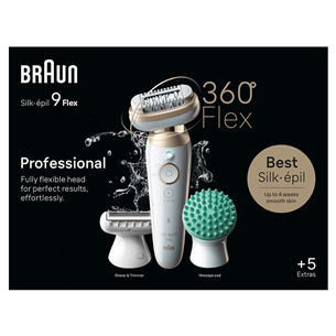 Braun Silk epil 9 Flex, белый - Эпилятор Товар - SES9071