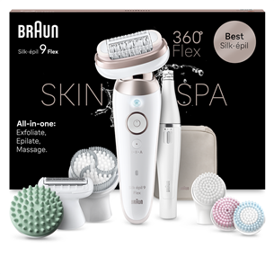 Braun Silk epil 9 Flex SkinSpa, белый - Эпилятор Товар - SES9580