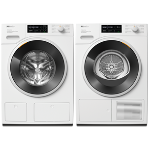 Miele 125 Gala Edition, 9 kg + 9 kg - Skalbimo mašina + džiovyklė WSI883WCS+TSL683WP