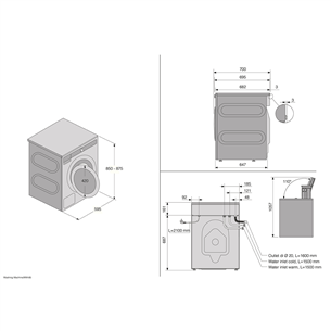 Asko, 12 kg, depth 68,5 cm, 1400 rpm - Front load washing machine Item - W6124X.W/3