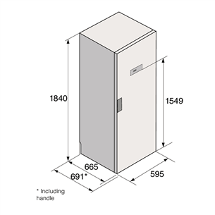 Asko, 5 kg, depth 66,3 cm - Drying cabinet Item - DC7784HP.W