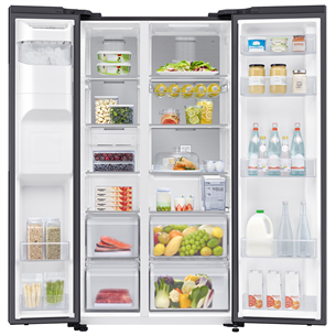 Samsung RS5000DC, NoFrost, 635 L, height 178 cm, black - SBS Refrigerator Item - RS64DG53M3B1EO